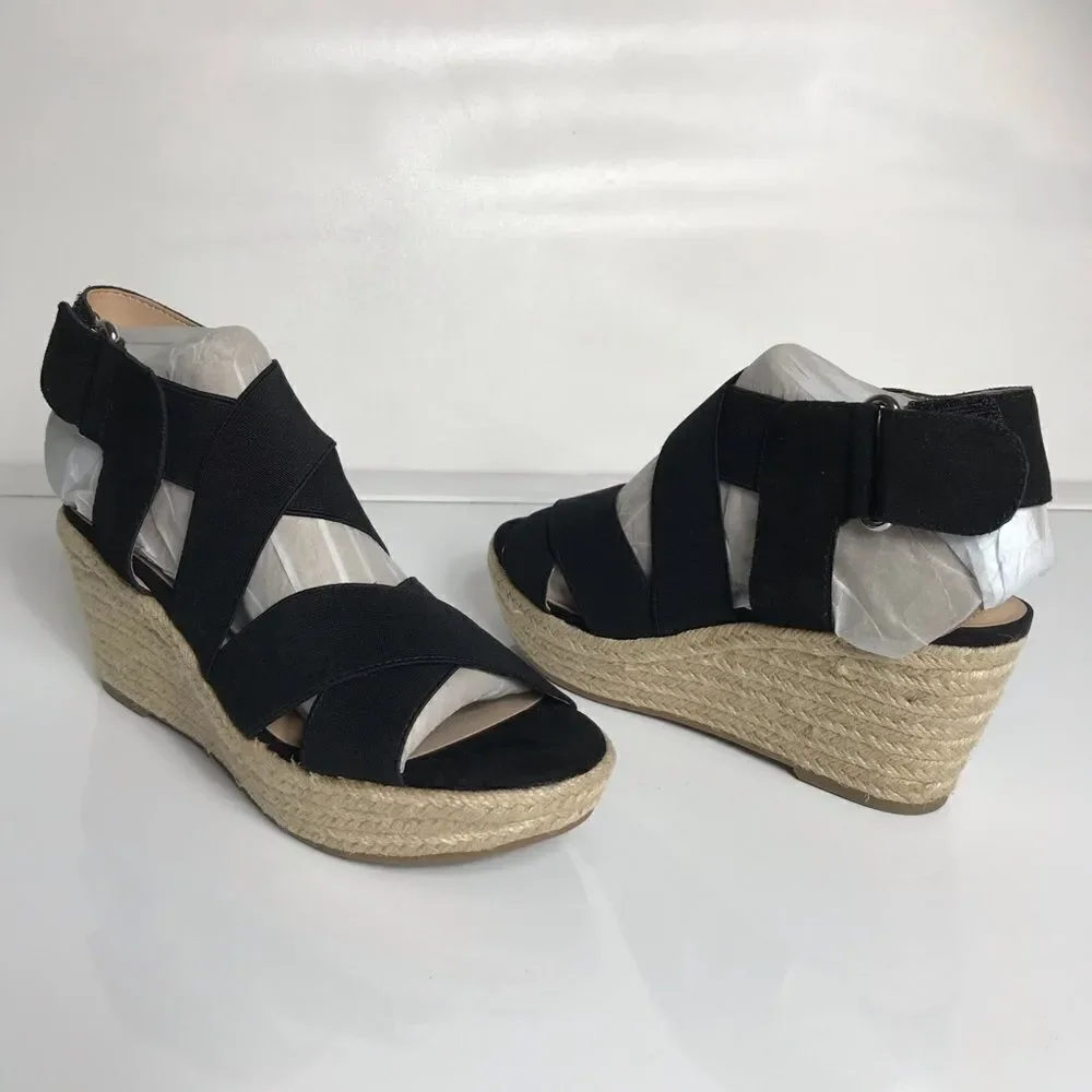 Isaac Mizrahi Crisscross Strap Wedge Espadrilles